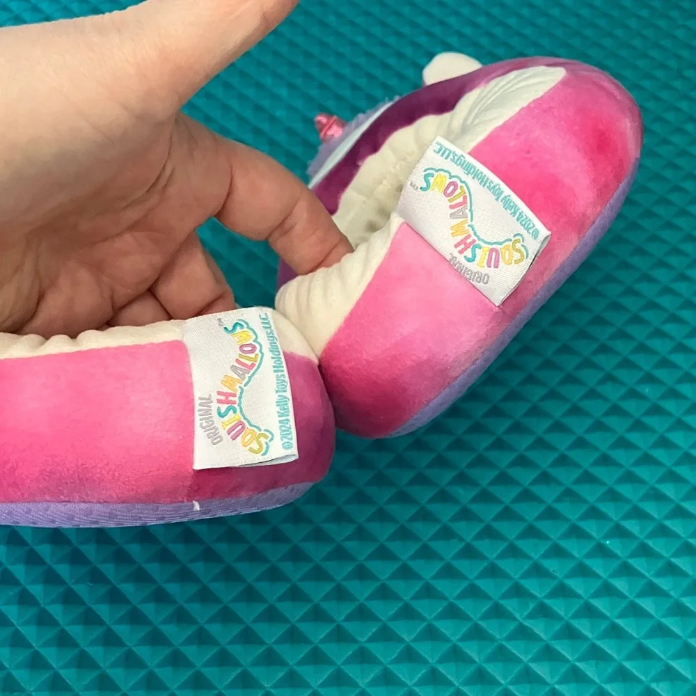Squishmallows Lola The Unicorn Dual Sizes Girls Slippers | S 11-12